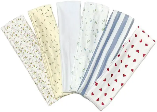 Main image of Fashion Women's Headbands for Short Hair Non Slip Elastic Floral Hairbands, Soft Fabric 2 Inches Thick Stripe Head Bands for Girls, Valentine's Day Heart Headbands