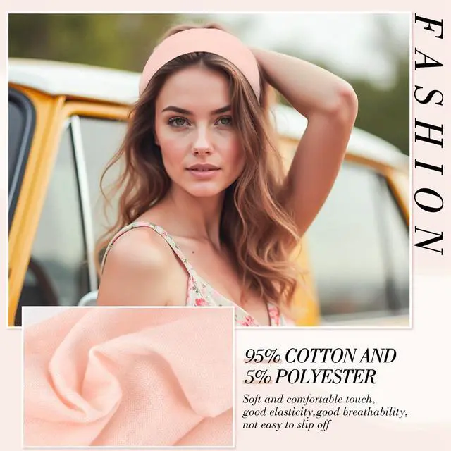 Alt view image 3 of 7 - 8 Pack Pink Cute Headbands for Women Girls Summer Outfit, Non-Slip