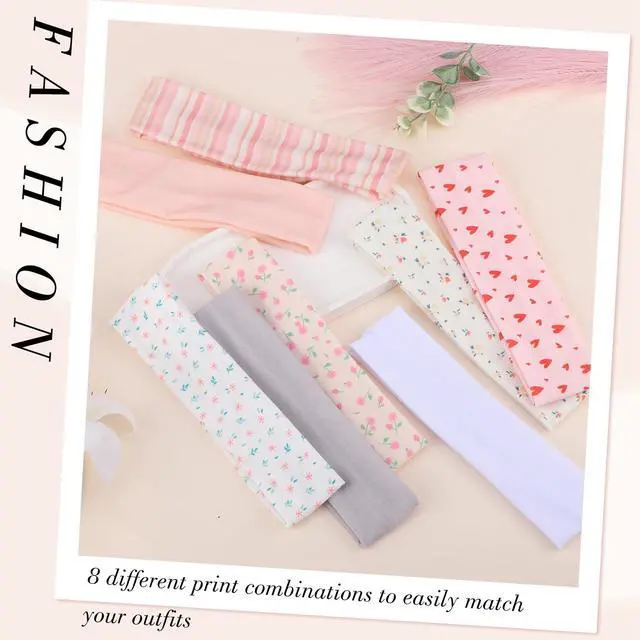 Alt view image 4 of 7 - 8 Pack Pink Cute Headbands for Women Girls Summer Outfit, Non-Slip