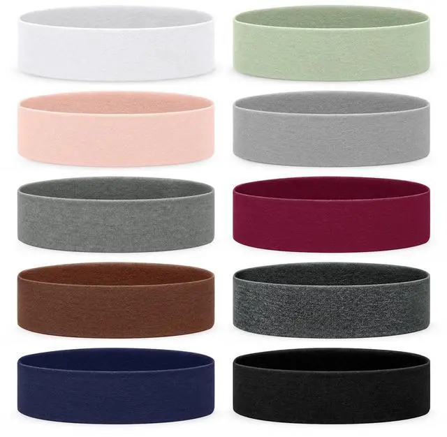 Main image of 10 Pack Headbands for Women, Elastic Non-Slip Hair Bands Hair Warp for Sports Daily Workout Yoga Running