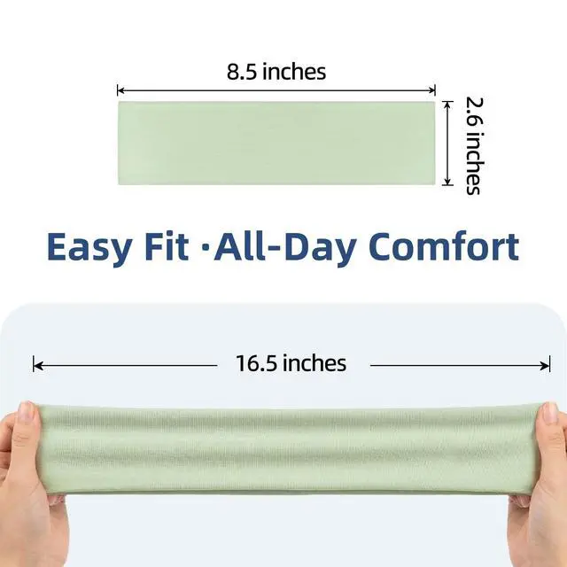 Alt view image 3 of 6 - 10 Pack Headbands for Women, Elastic Non-Slip Hair Bands Hair Warp for Sports Daily Workout Yoga Running