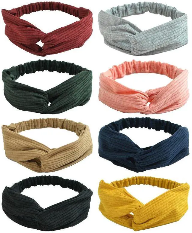 Main image of Women and Little Girl's Stretchy Headbands Teens Cross Hairband for Fashion Shampoo Sports (Girl Head 40-50CM)