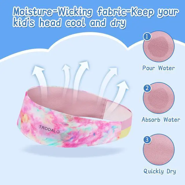 Alt view image 4 of 7 - Kids Sports Headbands for Girls Boys, Moisture Wicking Sweatbands