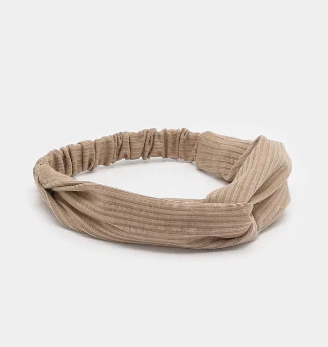 Alt view image 2 of 7 - Headbands for Women Twist Knotted Women Head Bands Boho Stretchy Hair Bands Non Slip for Girls Criss Cross Turban Plain Headwrap Yoga Workout Vintage Hair Accessories, Solid Color