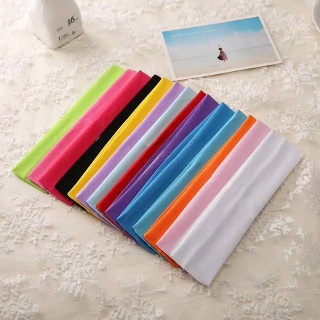 Alt view image 3 of 7 - 14pcs Sport Yoga Headbands,Fashion Soft Elastic Polyester Sweatband Yoga Stretchy Headband for Women Man Girl (Mixed Colors)