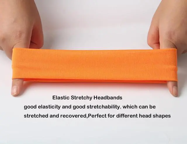 Alt view image 6 of 7 - 14pcs Sport Yoga Headbands,Fashion Soft Elastic Polyester Sweatband Yoga Stretchy Headband for Women Man Girl (Mixed Colors)