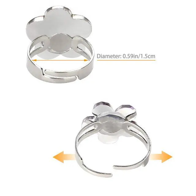 Alt view image 4 of 7 - 24 pcs Girls Crystal Adjustable Rings, Princess Jewelry Finger Rings with Heart Shape Box, Girl Pretend Play and Dress up Rings for Children Kids Little Girls - Random