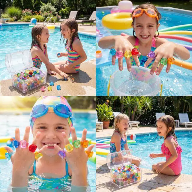 Alt view image 6 of 7 - 100Pcs Gem Rings Toys for Kids, Bulk Toys Diamond Ring Party Favors for Toddlers, Colorful Princess Ring Dress Up Accessories for Carnival Prizes,Goodie Bag Stuffers,Pinata Fillers,Birthday