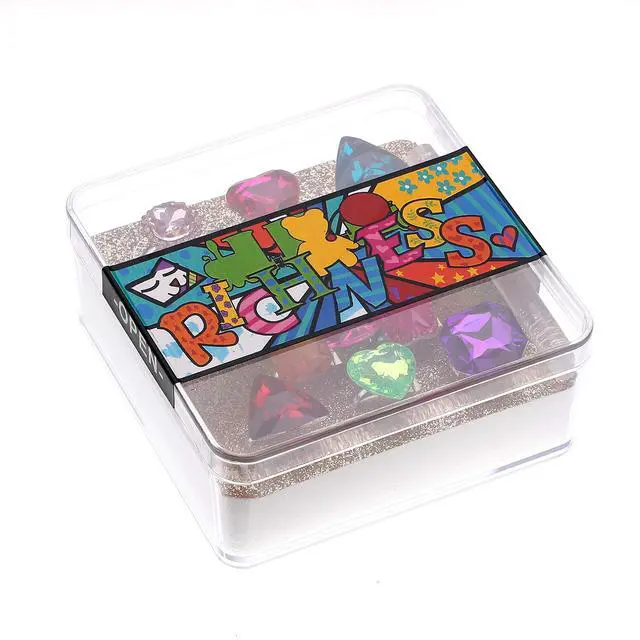 Alt view image 4 of 4 - Little Girl Jewel Rings Kids Gift Play Rings in Multiple Shapes and Colors Princess Pretend Play Jewels Box Packed 12pcs