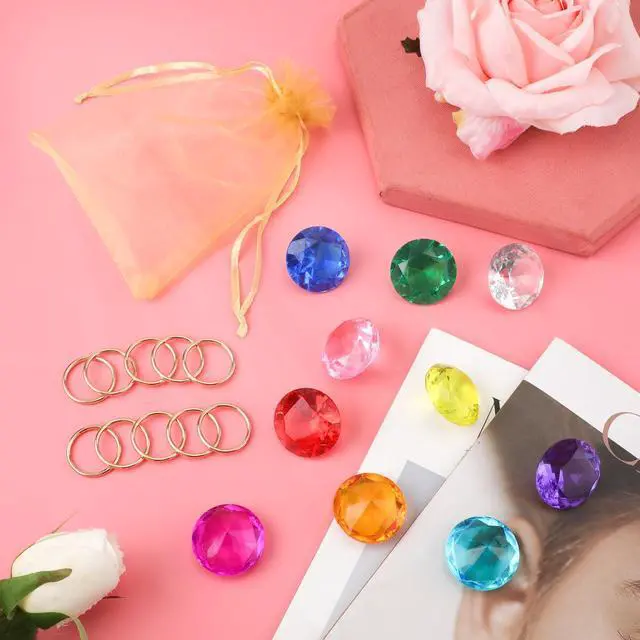 Alt view image 3 of 7 - Chaos Emeralds and Rings Set, Pirate Treasure Hunt Jewels