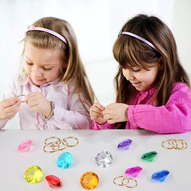Alt view image 5 of 7 - Chaos Emeralds and Rings Set, Pirate Treasure Hunt Jewels