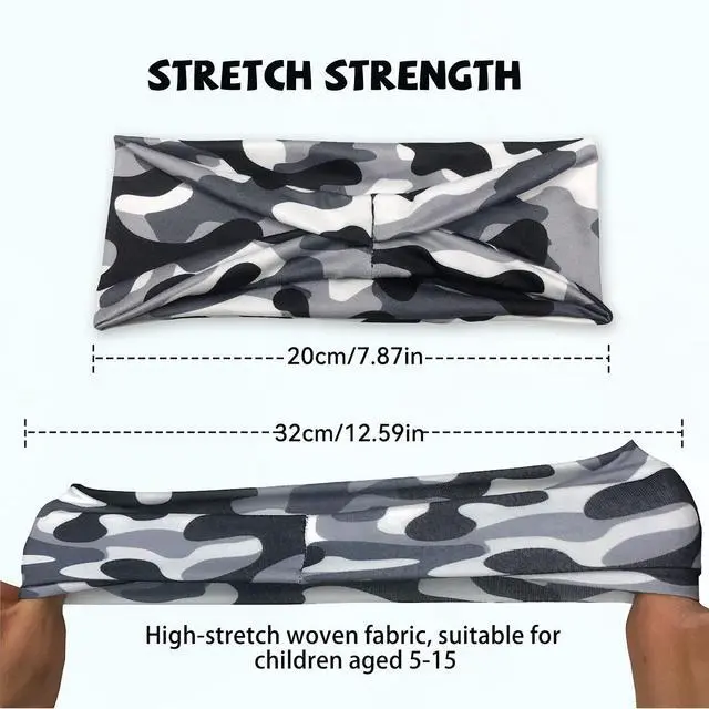 Alt view image 4 of 7 - Kids Breathable Sweat-Wicking Sports Headbands, 6-Pack for Boys' Soccer, Baseball, and Athletic Activities
