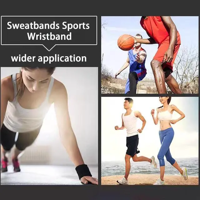 Alt view image 6 of 7 - Wristbands Sweatbands for Men & Women, Breathable Tennis Wrist Bands
