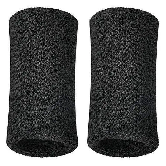 Alt view image 4 of 6 - 6" Wrist Sweatbands for Men Tennis Wrist Bands,Black