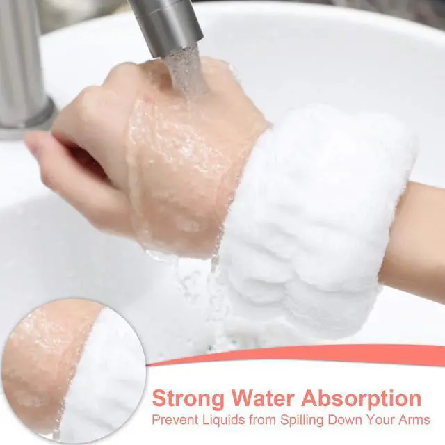Alt view image 2 of 7 - 4 Pairs Wrist Bands for Washing Face Microfiber,Stylish Colors