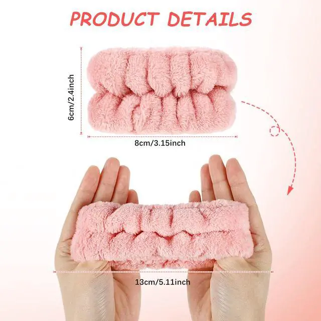 Alt view image 3 of 7 - 4 Pairs Wrist Bands for Washing Face Microfiber,Stylish Colors