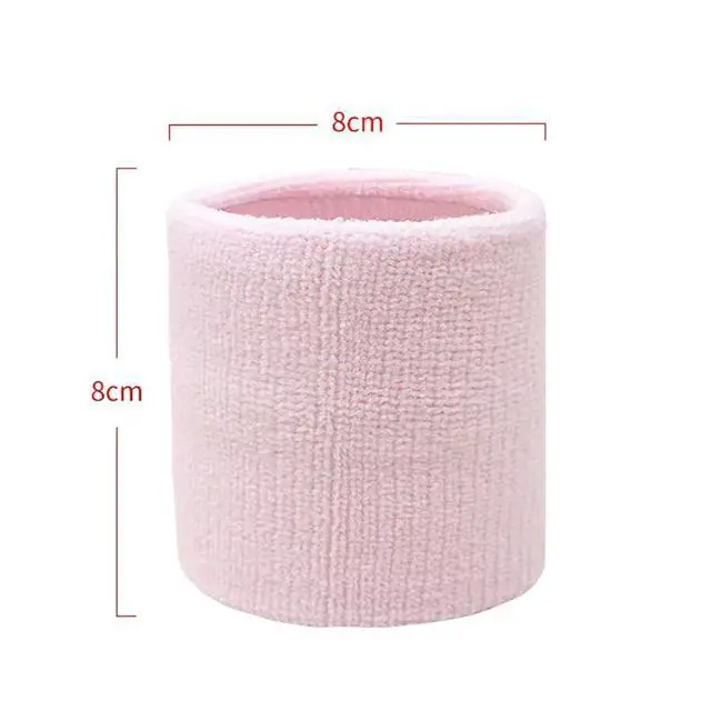 Alt view image 3 of 4 - Sweatbands Sports Wristbands for Kids and Women - 3 inch Elastic Athletic Wrist Bands for Tennis, Basketball, Running, Working Out (Pink)