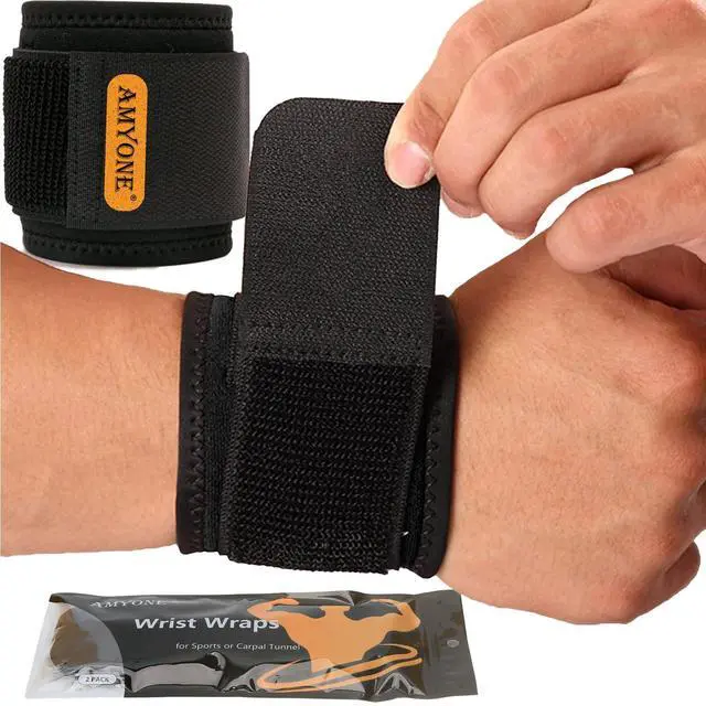 Main image of Wrist Brace, 2 PACK Wrist Wraps for Carpal Tunnel for women and men. Wrist Straps for Weightlifting, Working Out and Pain Relief. Flexible, Highly Elastic, Adjustable, Comfortable and Multi-Functional