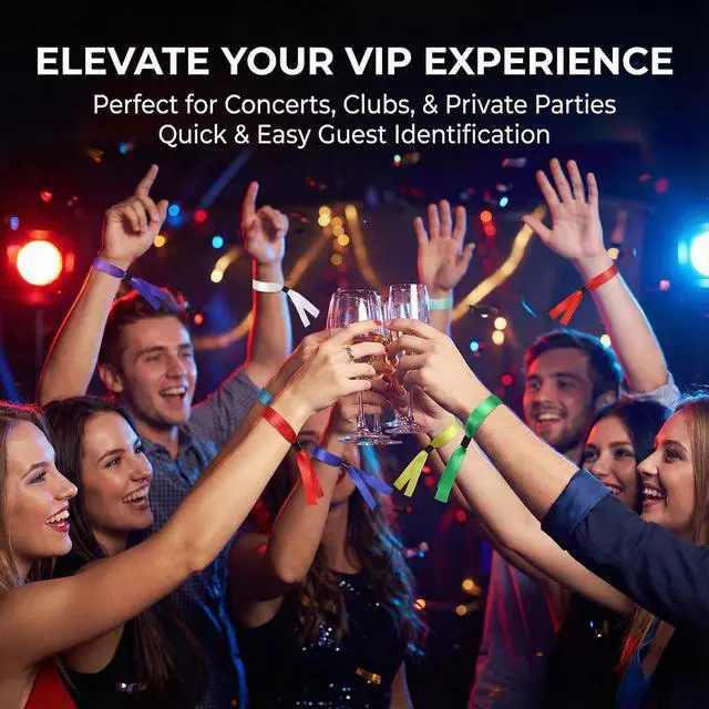 Alt view image 6 of 7 - 50 Pcs Cloth Event Wristband Disposable Fabric Bracelets Party Entrance Identification Wrist Strap for Concert Club Admission Summer Camp Festival VIP Drink Ticket ID