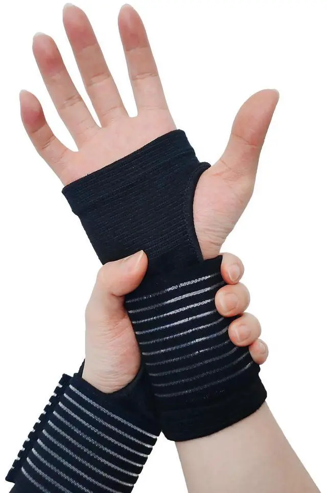 Main image of 2 Pack Wrist Brace, Compression Wrist Support Splint for Women Men, Adjustable Wrist Strap Compression Wraps Fit Right Left Hand for Fitness, Carpal Tunnel Arthritis, Tendonitis, Wrist Pain
