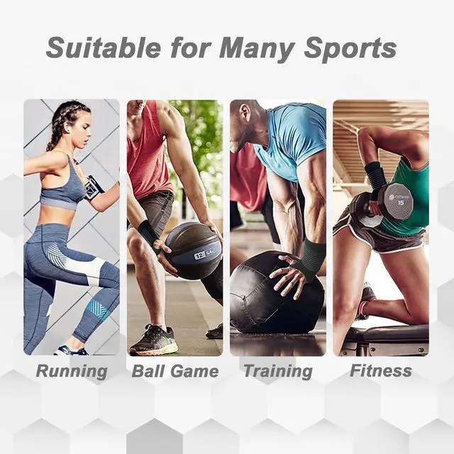 Alt view image 6 of 7 - 2 Pack Wrist Brace, Compression Wrist Support Splint for Women Men, Adjustable Wrist Strap Compression Wraps Fit Right Left Hand for Fitness, Carpal Tunnel Arthritis, Tendonitis, Wrist Pain