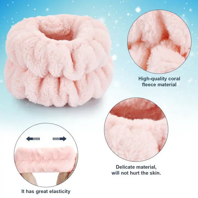 Alt view image 4 of 7 - Wrist Bands for Washing Face, Spa Wristbands for Washing Face, Microfiber Wrist Towels for Washing Face, Face Wash Wristbands, Arm Bands for Washing Face for Woman Children