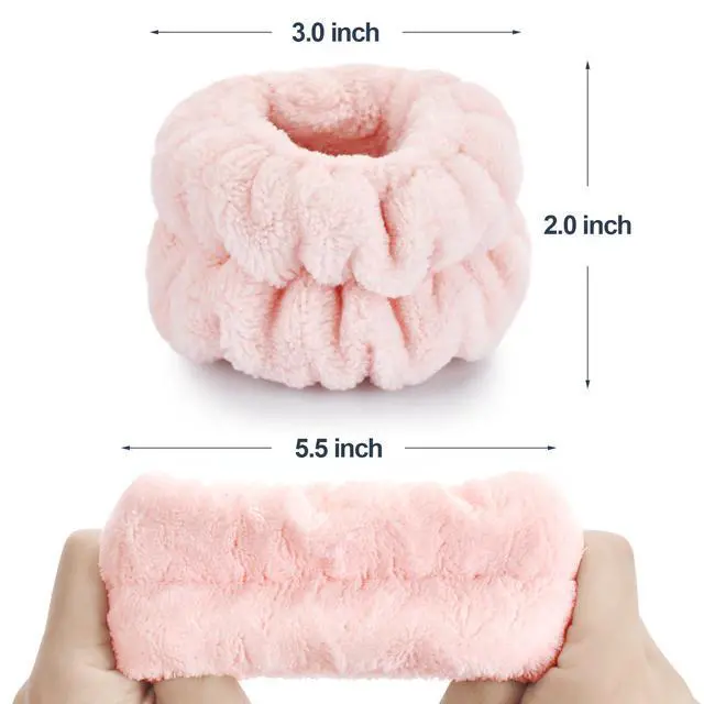 Alt view image 3 of 7 - Wrist Bands for Washing Face, Spa Wristbands for Washing Face, Microfiber Wrist Towels for Washing Face, Face Wash Wristbands, Arm Bands for Washing Face for Woman Children