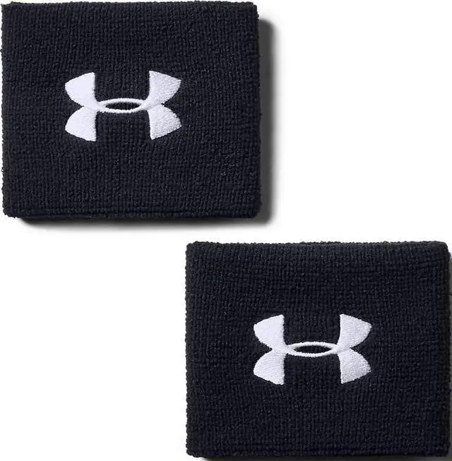 Main image of Men's 3-inch Performance Wristband 2-Pack, Black (001)/White, One Size Fits All