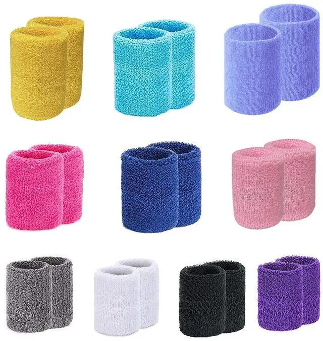 Main image of Sweat Bands for Wrists,Tennis Wristband,10 Pair