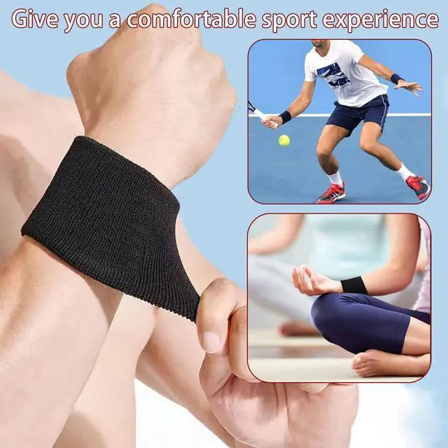 Alt view image 6 of 7 - Sweat Bands for Wrists,Tennis Wristband,10 Pair