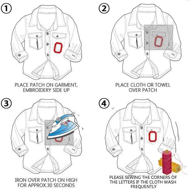Alt view image 6 of 7 - Iron on Letter Patches 52 Pieces,bfuee Letter Patches Alphabet Embroidered Patch A-Z,for Hats Shirts Jeans Bags Black