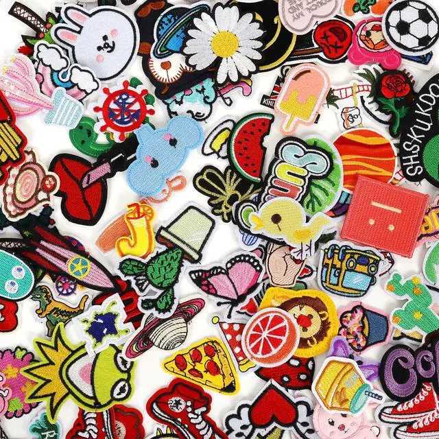 Alt view image 2 of 7 - Embroidered Iron-on Patches Applique: 72Pcs Clothing Accessories