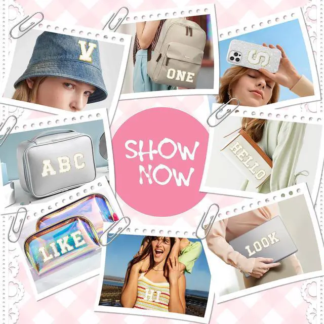 Alt view image 5 of 7 - Self-Adhesive Chenille Letters Patches, 26PCS White Letter Stickers on Patches Varsity Letter Patches for Clothing Jackets Backpacks Hats Repair Alphabet Embroidered Applique