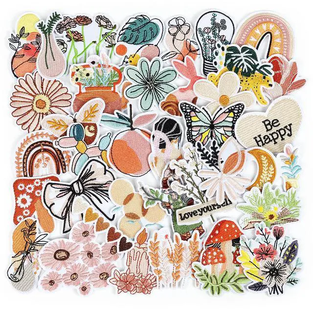 Main image of Vintage Aesthetic Iron on Patches: 36PCS DIY Decorative Appliques