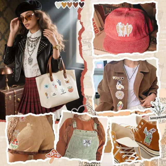 Alt view image 6 of 6 - Vintage Aesthetic Iron on Patches: 36PCS DIY Decorative Appliques
