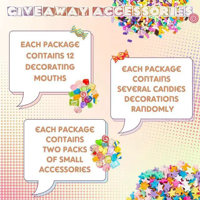 Alt view image 4 of 6 - 12 Pcs Whipped Cream Glue Kit with Piping Tip Decoden Charm,Candy