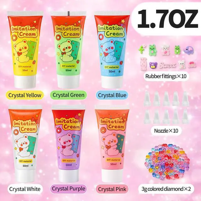 Alt view image 2 of 7 - Decoden Cream Glue for DIY Crafts,Whipped Cream Glue Kit-1.7oz