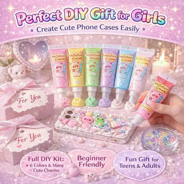Alt view image 7 of 7 - Decoden Cream Glue for DIY Crafts,Whipped Cream Glue Kit-1.7oz