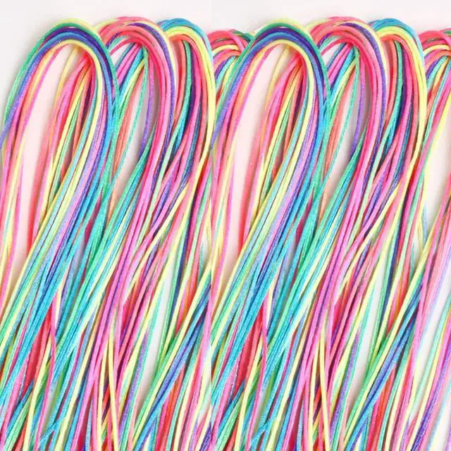 Main image of Colorful Hair Wrap String For Braids Assorted Rainbow Fashionable Gradient Color Women Girls DIY Ponytail Braids Styling Accessories 30 Pcs