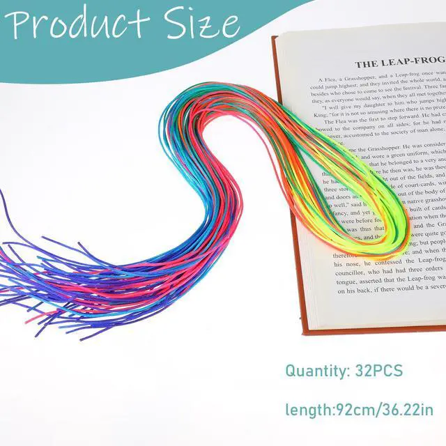 Alt view image 2 of 7 - 32Pcs Colorful Hair Strings For Braids Gradient Color Hair Rope Band Hair Wrap String Hair Ribbons Rainbow Braiding Hair Tie Hair Accessories for Women Girls