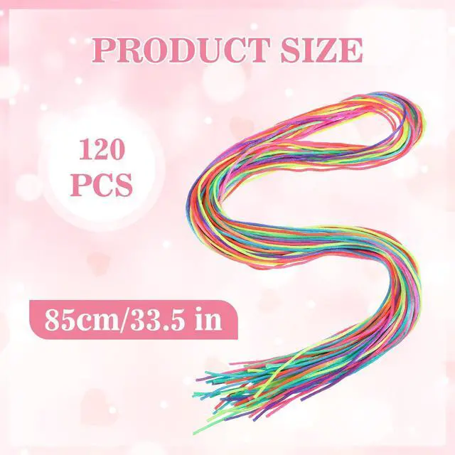 Alt view image 2 of 7 - 120pcs Hair Strings for Braids, Hair Wrap String, Rainbow Braiding Hair Rope for Girls DIY Braids Ponytail Styling