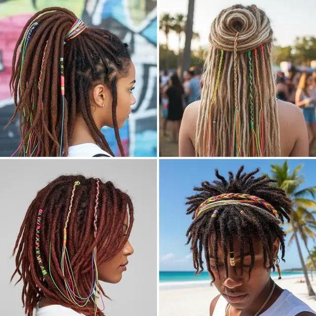 Alt view image 3 of 7 - 120pcs Hair Strings for Braids, Hair Wrap String, Rainbow Braiding Hair Rope for Girls DIY Braids Ponytail Styling