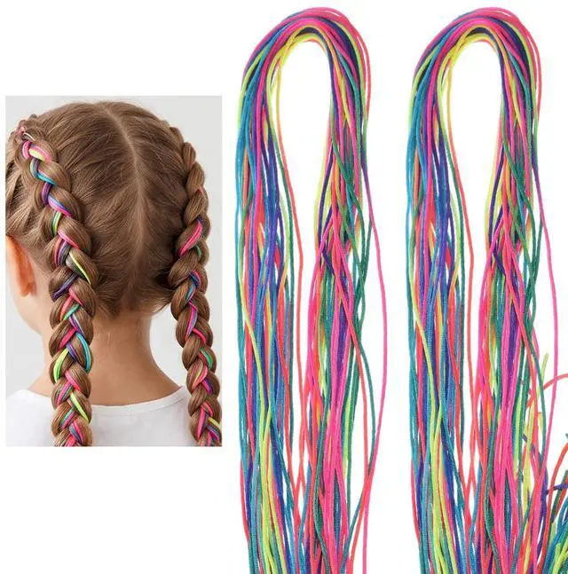 Main image of 64 Pcs Colorful Hair Wrap String For Braids, Colored Ties Hair String Yarn, Braiding Hairs Styling Tie Diy Braid Band Accessories Dreadlock Ponytail