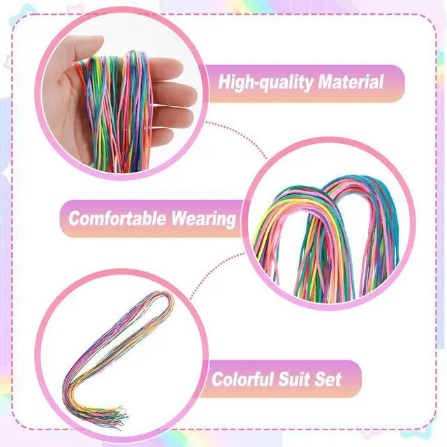 Alt view image 5 of 7 - 64pcs Hair Strings for Braids Colorful Hair Wrap String