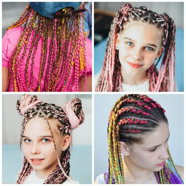 Alt view image 4 of 7 - 30Pcs Hair Strings for Braids Colorful Long Hair Wrap String for Girls Braids Braiding Hairstyle Accessories (32.3 Inch)