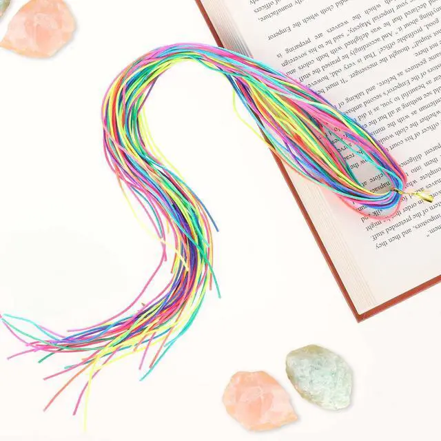 Alt view image 7 of 7 - 30 Pcs Hair Braids Colorful Hair Wrap String Assorted Gradient Color Hair Rope Band Rainbow Braiding Hair Tie DIY Ponytail Braids Halloween Hair Styling Accessories for Women Girls