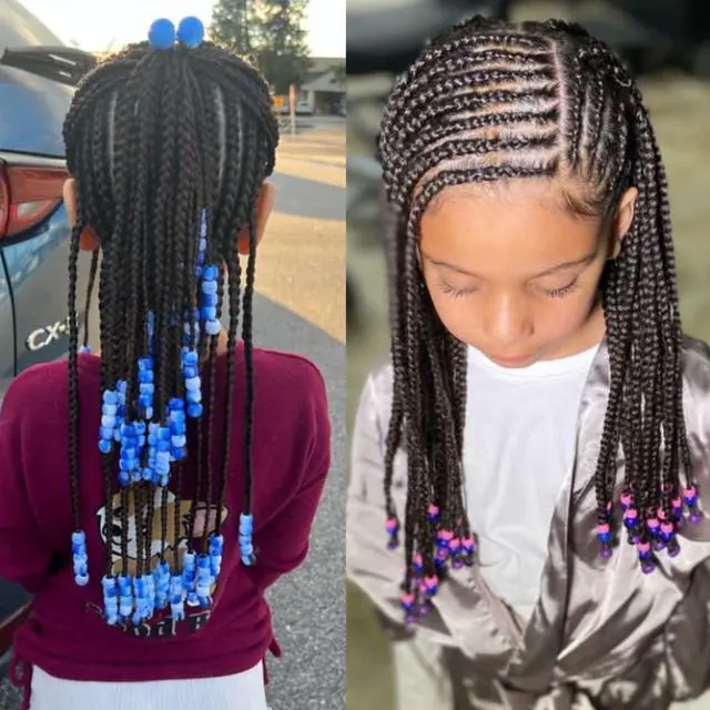 Alt view image 4 of 5 - Kids Braiding Hair Pre stretched 16 inches Black for Kids Knotless Braids