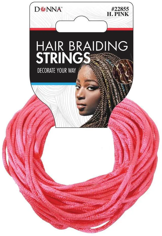Main image of Hair Braiding Strings Decorative Hair Wrap Thread for Braids, Twists & Locs 100% Soft & Flexible Lightweight Styling Accessory (HOT PINK)