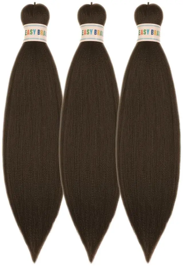 Main image of Brown Braiding Hair Pre Stretched Knotless Box Braids Hair