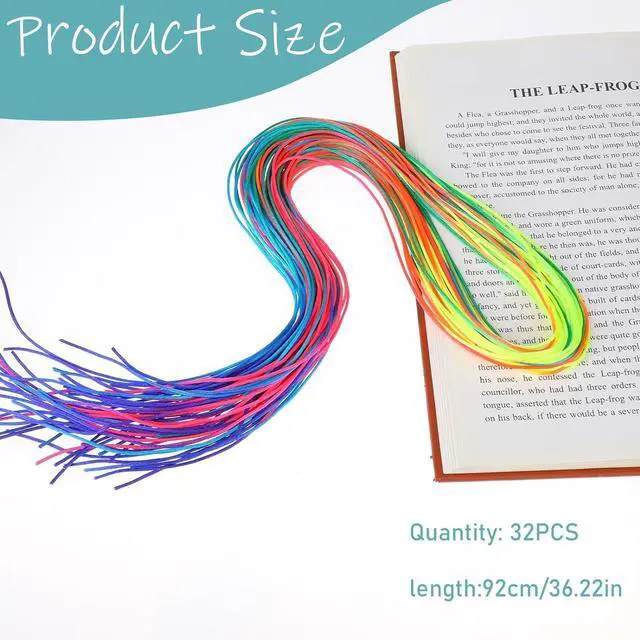 Alt view image 2 of 7 - 30Pcs MultiColorful Hair Wrap String For Braids, Rainbow Braiding Hair Tie, Gradient Color Hair Rope Band, Hair Elastics and Ties Girls Braids Hair Styling Accessories